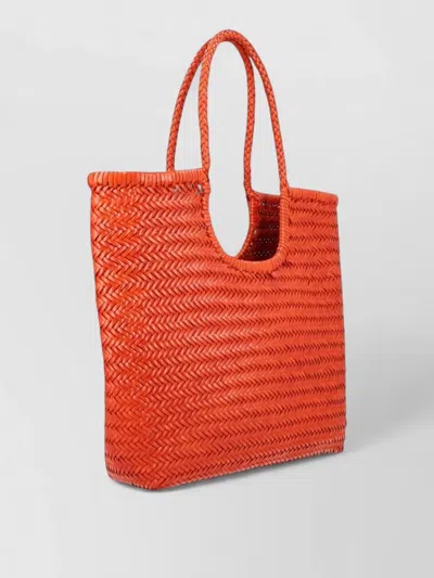 Dragon Diffusion Rectangular Woven Tote Bag Dual Handles