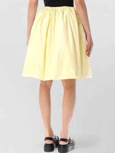 Prada Voluminous Taffeta Skirt Balloon Silhouette In Yellow