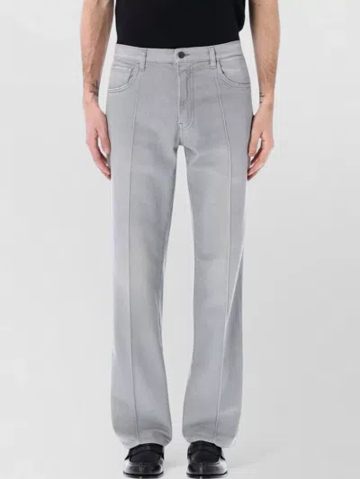 Prada Grey Regular Mid Rise Jeans In Blue