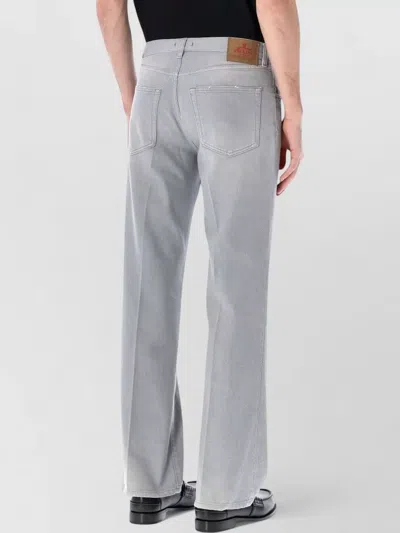 Prada Grey Regular Mid Rise Jeans In Blue