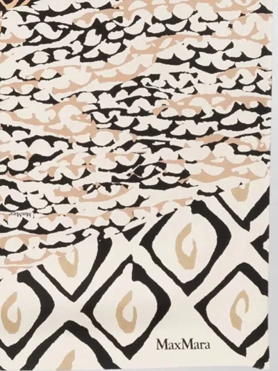 Max Mara Abstract Pattern Lightweight Square Scarf In Multi