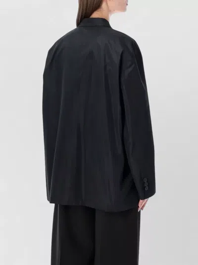 Prada Double-breasted Technical Taffeta Jacket In Blue