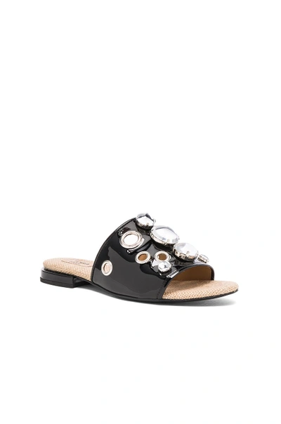 Shop Toga Patent Leather Sandals In Black. In Black Patent