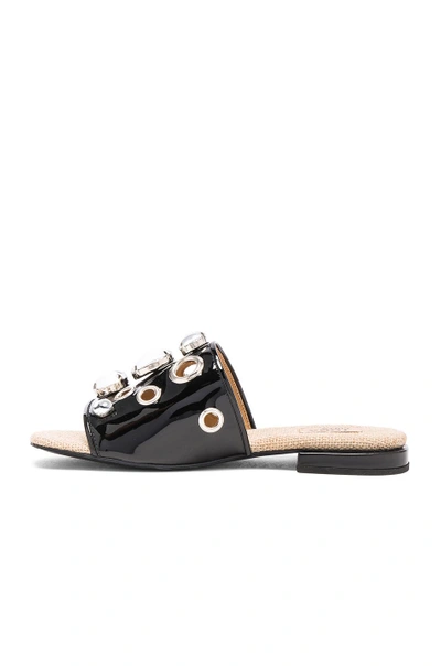 Shop Toga Patent Leather Sandals In Black. In Black Patent