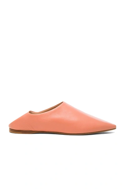 Shop Acne Studios Leather Amina Babouche Slippers In Pink