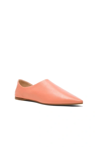 Shop Acne Studios Leather Amina Babouche Slippers In Pink