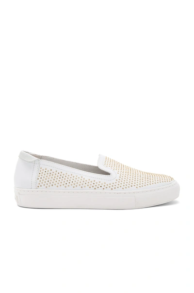 Rachel Zoe Burke Studded Slip On Sneakers In White