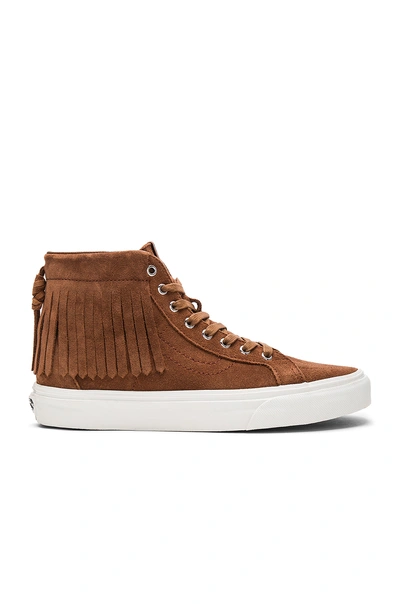 Vans Sk8-hi Moc Sneaker In Brown.  In Monks Robe & Blanc De Blanc