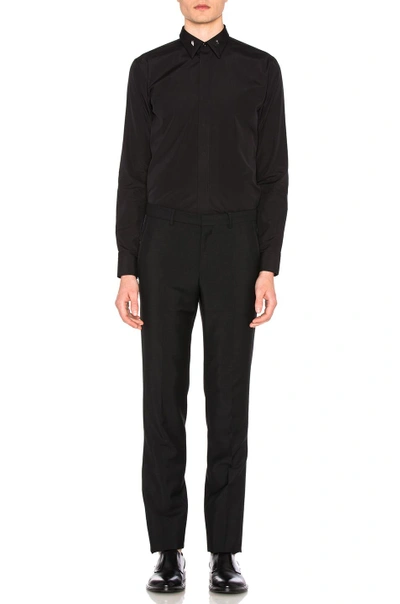 Shop Givenchy Printed Button Down Shirt In Black