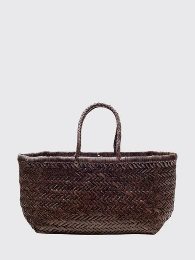 Dragon Diffusion Triple Jump Small Leather Basket Bag In Dark Brown ...