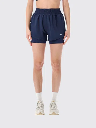 Nike One Dri-fit High-waisted 3-inch 2-in-1 Shorts In Blue