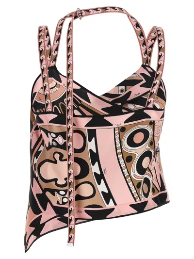 Pucci Soleil Tops Pink In Multi