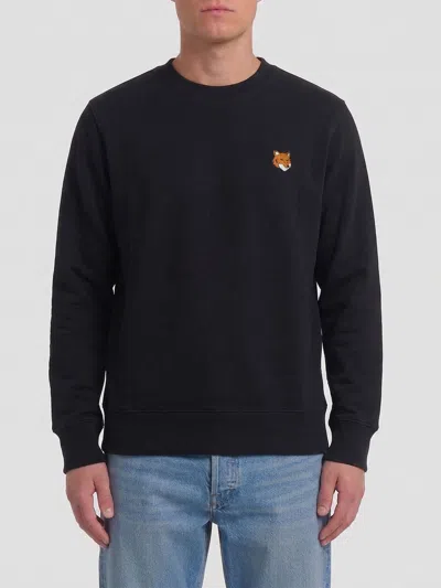Maison Kitsuné Maison Kitsune Fox Head Regular Sweatshirt In Black
