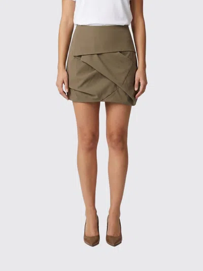 Entire Studios Structured Draped Mini Skirt In Nude
