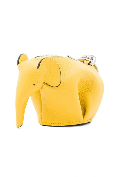 Shop Loewe Elephant Charm In Yellow
