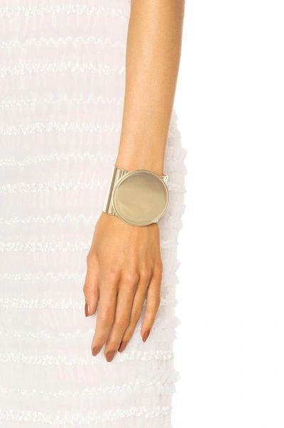 Shop Givenchy Geometric Round Bracelet In Metallics. In Pale Gold