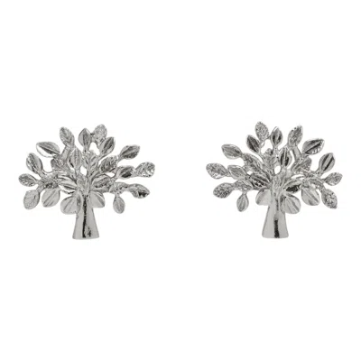 Mulberry Tree Earrings In Metallic