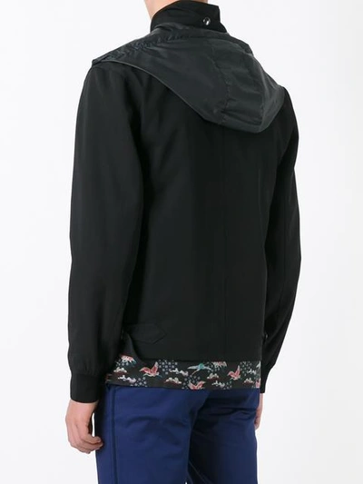 Shop Lanvin Technical Gabardine Windbreaker In Black