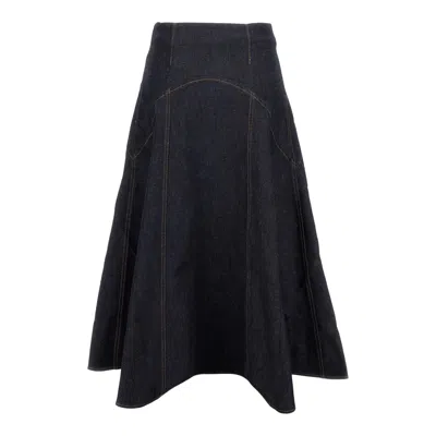 Jacquemus La Jupe Triangle De-nimes In Black