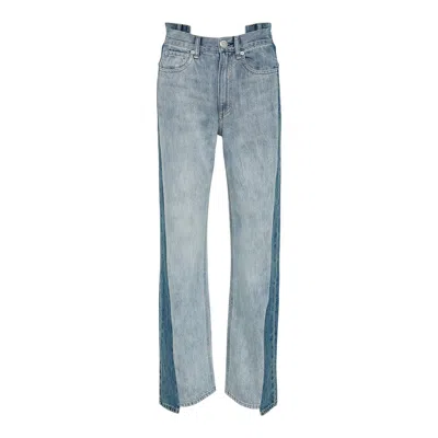 Rag & Bone Shea High-rise York Spliced Ankle Straight Jean In Blue