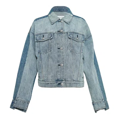 Rag & Bone Ryan Paneled Denim Jacket In Blue