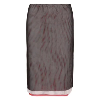 Msgm Midi Pencil Skirt In Multi