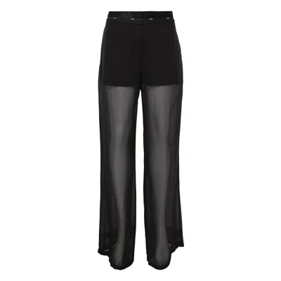Msgm Mesh Pantalone Pants In Animal Print