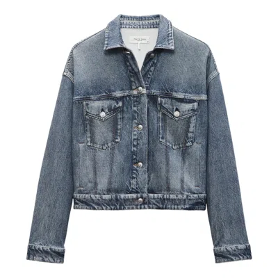 Rag & Bone Boxy Denim Jacket In Blue