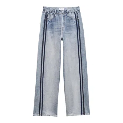 Rag & Bone Rb Miramar Wide Leg Track Jeans In Blue