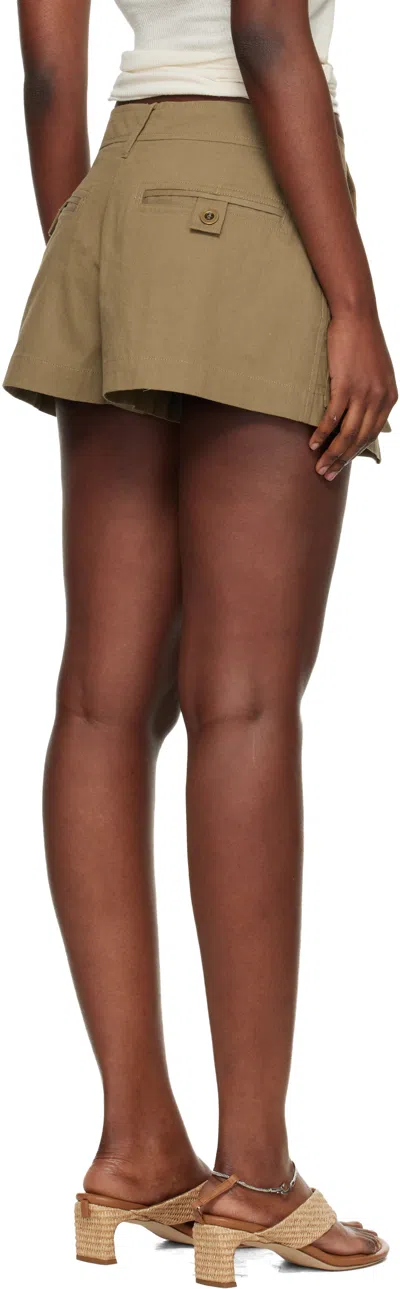 Isabel Marant Barta Cargo Shorts Straps Multiple Pockets In Brown