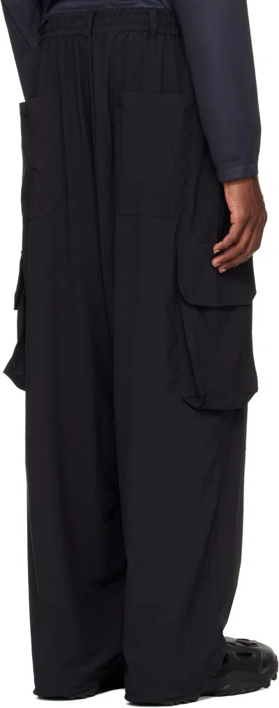 Y-3 Black Ut Straight Cargo Pants In Black