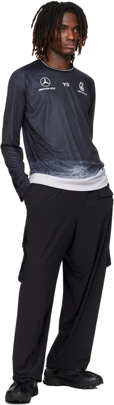 Y-3 Black Ut Straight Cargo Pants In Black