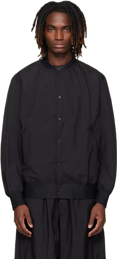 Y-3 Black Collegiate Bomber Jacket In Black