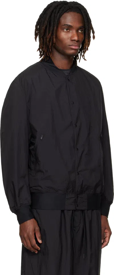 Y-3 Black Collegiate Bomber Jacket In Black