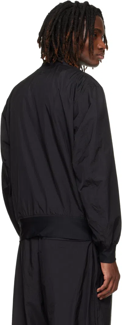 Y-3 Black Collegiate Bomber Jacket In Black