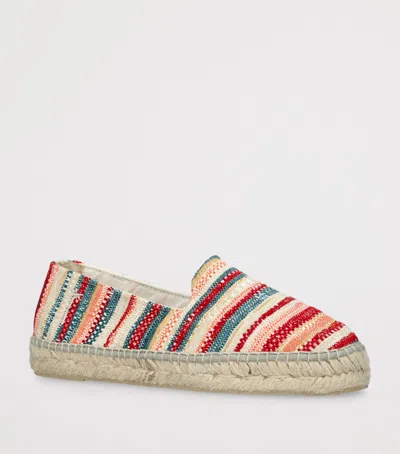 Manebi Cotton Stripe Espadrilles In Multi