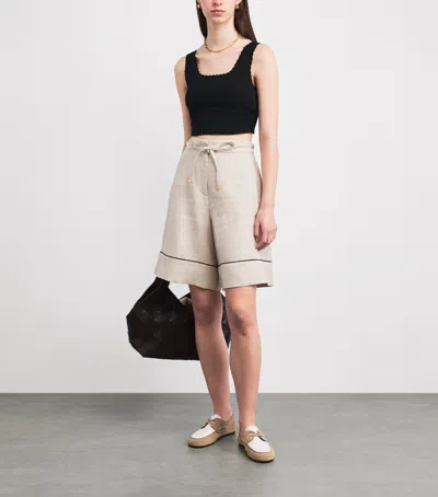 Sandro Paris Knitted Crop Top In Black