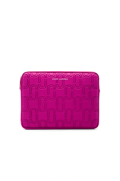 Marc Jacobs Double J Neoprene 13" Computer Case In Wild Berry