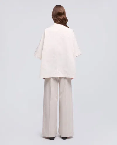 Aspesi Unlined Polyester Taffeta Cape In Neutral