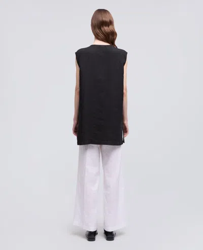 Aspesi Linen Canvas Top In Black