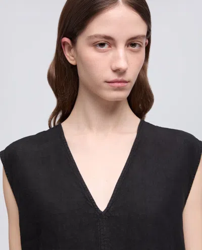 Aspesi Linen Canvas Top In Black