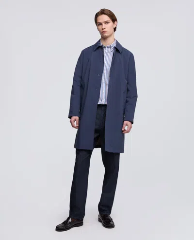 Aspesi Nylon Overcoat In Blue