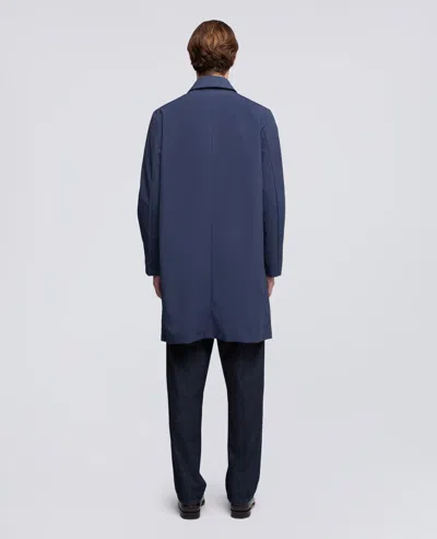 Aspesi Nylon Overcoat In Blue