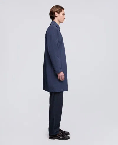Aspesi Nylon Overcoat In Blue