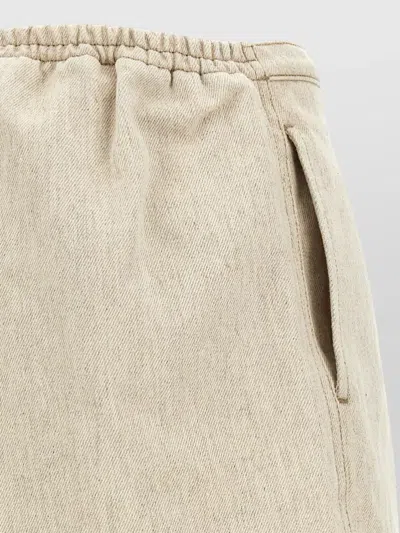Jacquemus Women Beige Le Short De-nimes Amelo Shorts, 28 Luxury Shorts For Women Darveys In Metallic