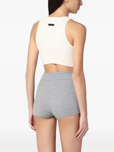 Essentials Textured Tank Top In White