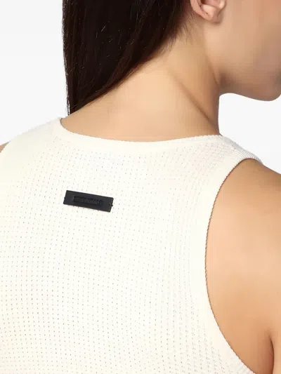 Essentials Textured Tank Top In White