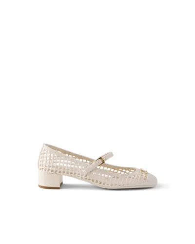 Prada Gehäkelte Pumps In Neutral