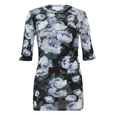 Stella Mccartney Floral Mesh Top In Multi