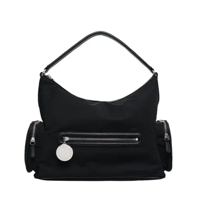 Stella Mccartney Womens Ultra Black Dartmoor Patent Vegan Leather Shoulder Bag In Black
